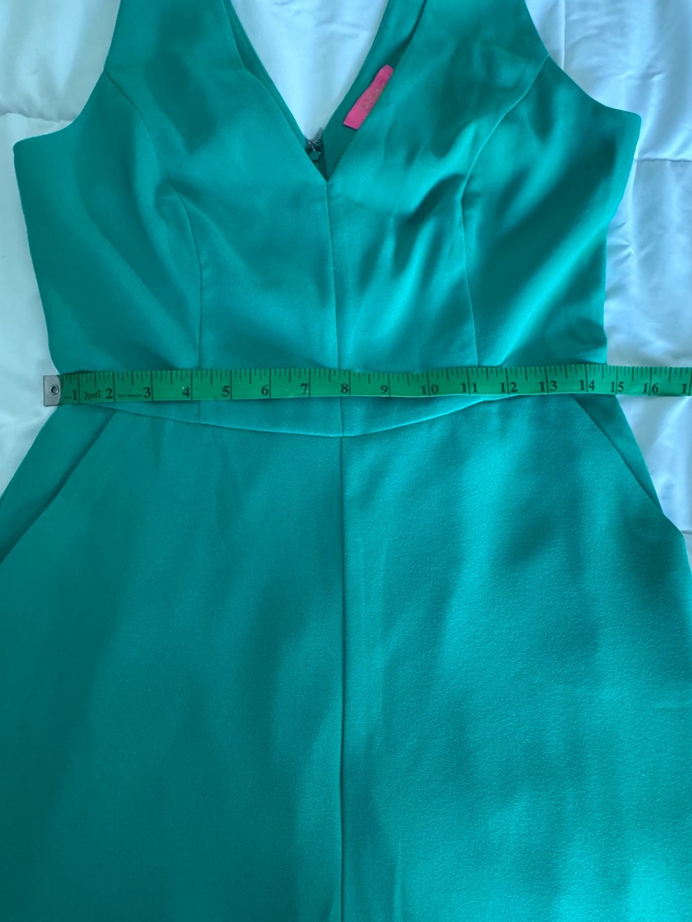 Lilly Pulitzer Green V-Neck Wide-Leg Sleeveless Jumpsuit Summer Capri S 4 Chic - Picture 10 of 12